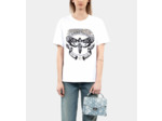 T-Shirt Manches Courtes Avec Print Papillon Devant white