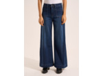 Jean flare taille haute pli nervuré