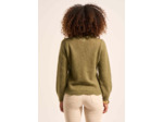 Pull col V détails crochet