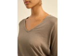 Tee-shirt col V et manches 3/4