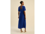 Robe longue fluide à volant
