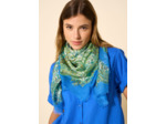 Foulard imprimé bleu