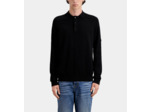 Pull Manches  Longues Col Tunisien Matiere Technique black