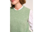 Pull sans manche à col rond