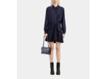 Robe Courte Bleu Marine Avec Drapé