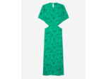 Robe Longue A Manches Courtes Dos Nu green