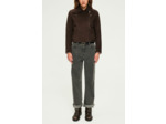 Veste biker en cuir velours - BIBIANE