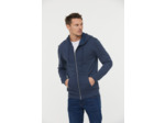 Hoodie basique en molleton avec fermeture zippée, print poitrine, contient du coton biologique