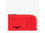Porte carte large zippé Emile en cuir signature T