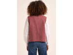 Gilet sans manches en mohair fils métallisés