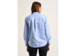 Chemise coupe droite avec des manches longues en coton
