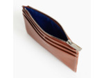 Porte cartes moyen modèle zippé Emile en cuir grainé
