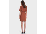 Robe Retie Marron en Polyester