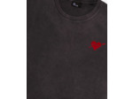 T-shirt avec flocage cœur noir black washed