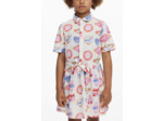 Robe À Manches Courtes En Tissu – Fille