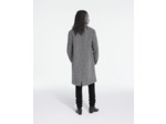 Manteau Long Chevron Avec Poches black white