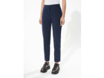Pantalon droit rayures bleues foncees