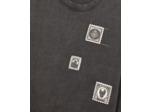 Sweat col rond avec print devant black washed