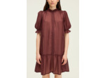 Robe courte à volants imprimé jacquard - LISA