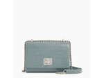 Petit sac bandoulière Eva en cuir embossé croco