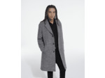 Manteau Long Chevron Avec Poches black white