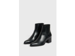 Boots noires à talon en cuir - AXEL