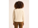 Gilet cardigan torsadé en laine avec poches plaquées