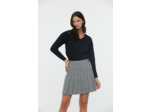 Sweat emmanchure basses avec broderie et ajouré épaules