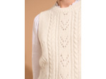 Pull sans manches à col rond et jeu de points