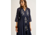 Robe longue oversize brodée
