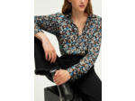 Chemise à fleurs en satin - BERNICE