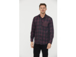 Chemise flanelle carreaux avec poche poitrine et détails contrastés