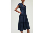 Robe longue cintrée satinée - PRUDENCIA