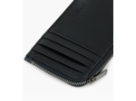 Porte carte large zippé Emile en cuir liégé