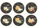 WORLD OF CHEESE Cof 6 assiettes 19cm