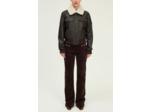 Veste en cuir au col en mouton - NOREA