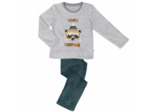 Pyjama garçon TOUT SCHUSS gris chiné/vert
