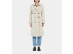 Trench Coat Droit Long beige