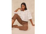 Jean slim et cropped en coton mélangé PATIENCE