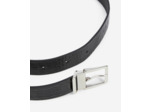 Ceinture En Cuir Effet Crocodile Noir black
