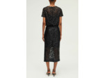 Jupe midi à sequins noirs - BLANCHE
