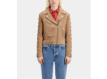 Blouson Cuir Suede beige