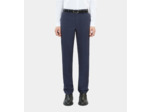 Pantalon De Costume Prince De Galles Bleu Marine En Laine navy