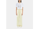 Pantalon Tailleur Jaune Clair retro pink