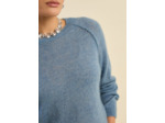 Pull col rond oversize en laine et alpaga