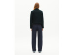 Blouson court en laine vert foncé bottle green