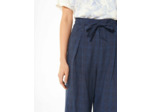 Pantalon large carreaux navy orange