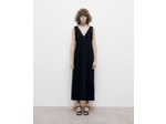 Robe Longue Avec Details Dentelles black