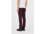 Pantalon faux uni, straight fit, taille medium haute,jambe ajustée