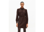 Robe courte en laine marron chocolate